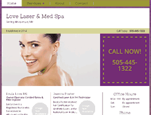 Tablet Screenshot of albuquerquemedicalspa.com